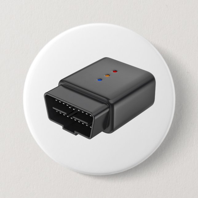Wireless OBD2 car diagnostic device 7.5 Cm Round Badge (Front)