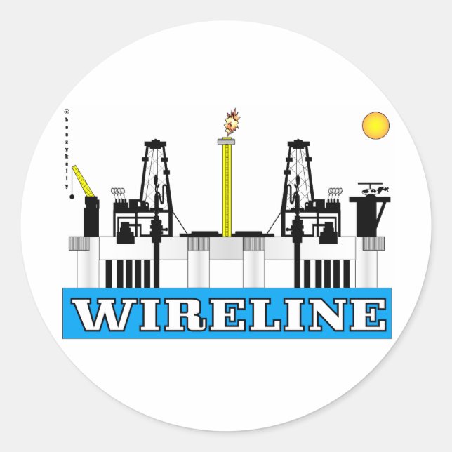 Wireline, Offshore, Oil Field Sticker (Front)