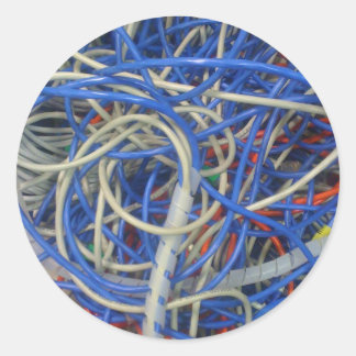 Wires Classic Round Sticker