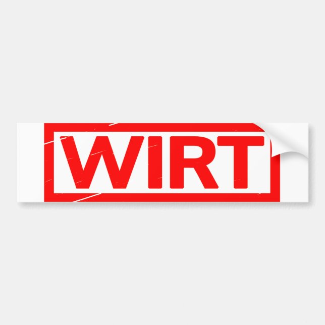 Wirt Stamp Bumper Sticker (Front)