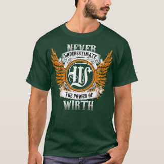 Wirth Name Shirt Never Underestimate The Power Of