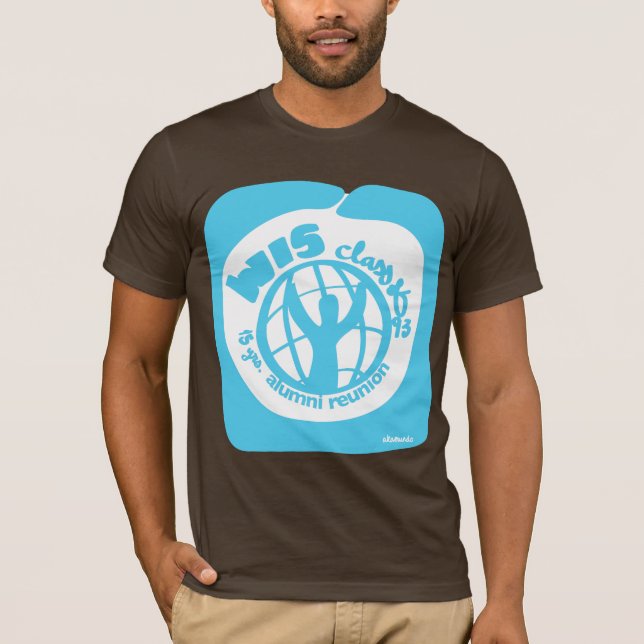 WIS Bubble Blue Class of '93 Alumni Reunion T-Shirt (Front)