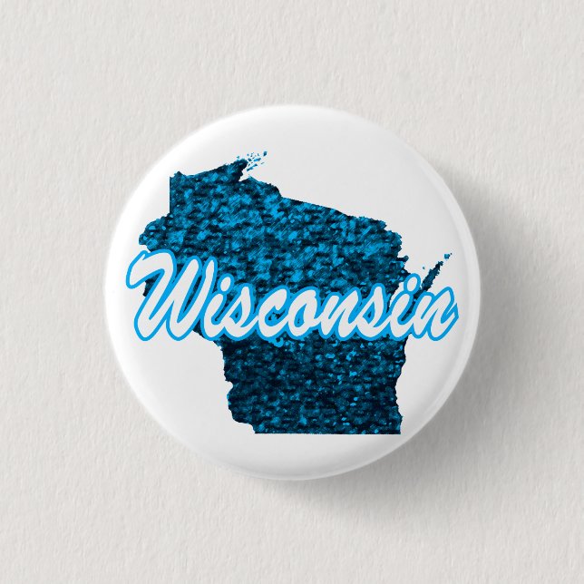 Wisconsin 3 Cm Round Badge (Front)