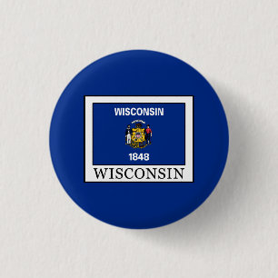 Wisconsin 3 Cm Round Badge