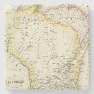 Wisconsin 6 stone coaster