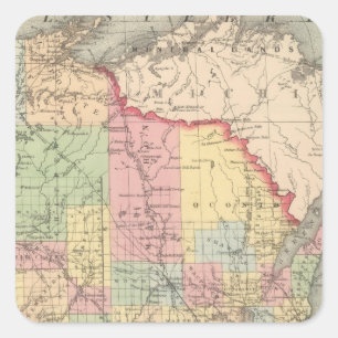 Wisconsin 7 square sticker