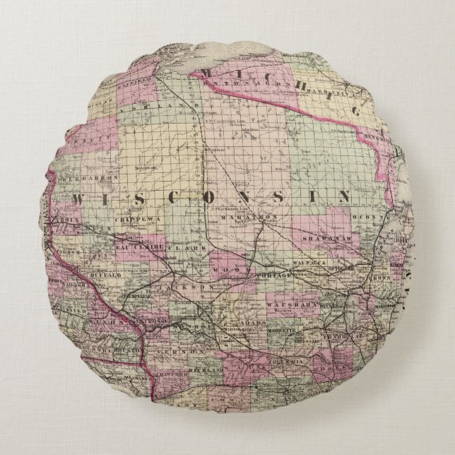 Wisconsin 9 round cushion (Front)