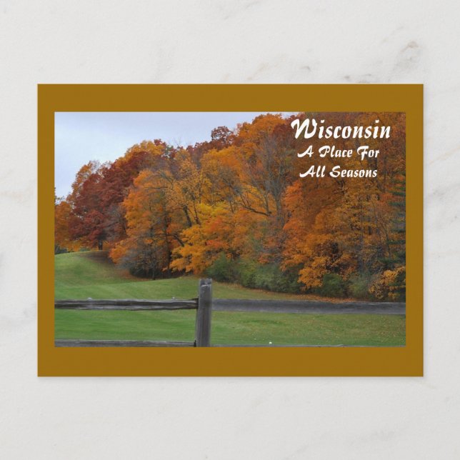 Wisconsin, A Place For... Postcard (Front)