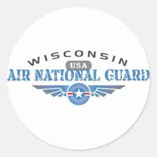 Wisconsin Air National Guard Classic Round Sticker