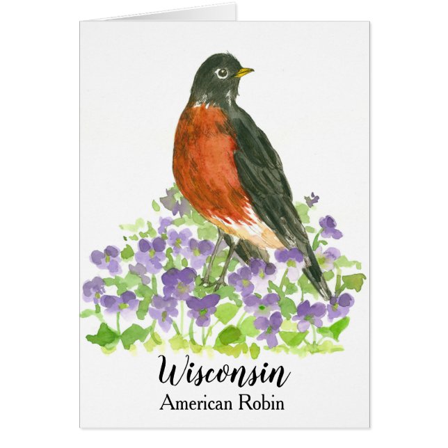 Wisconsin American Robin State Bird  (Front)