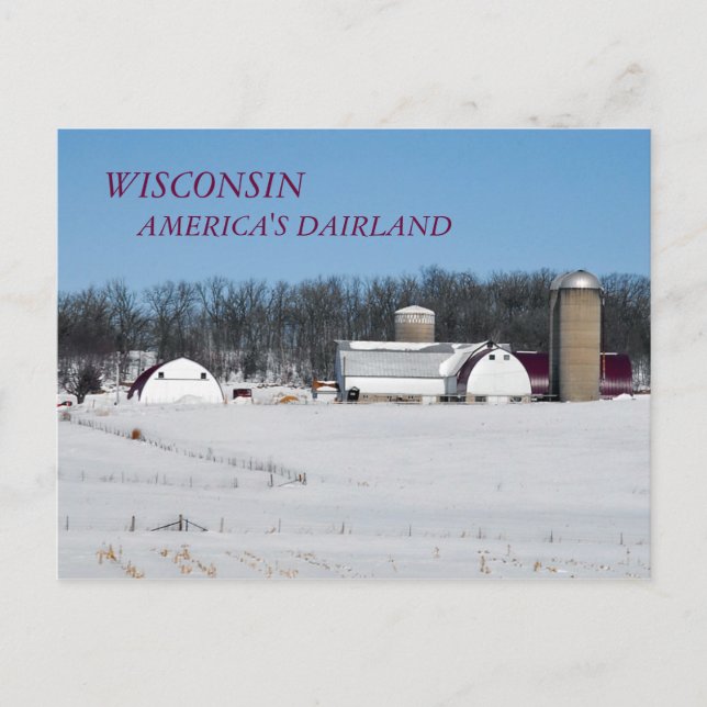 WISCONSIN, AMERICA'S DAIRLAND POSTCARD (Front)
