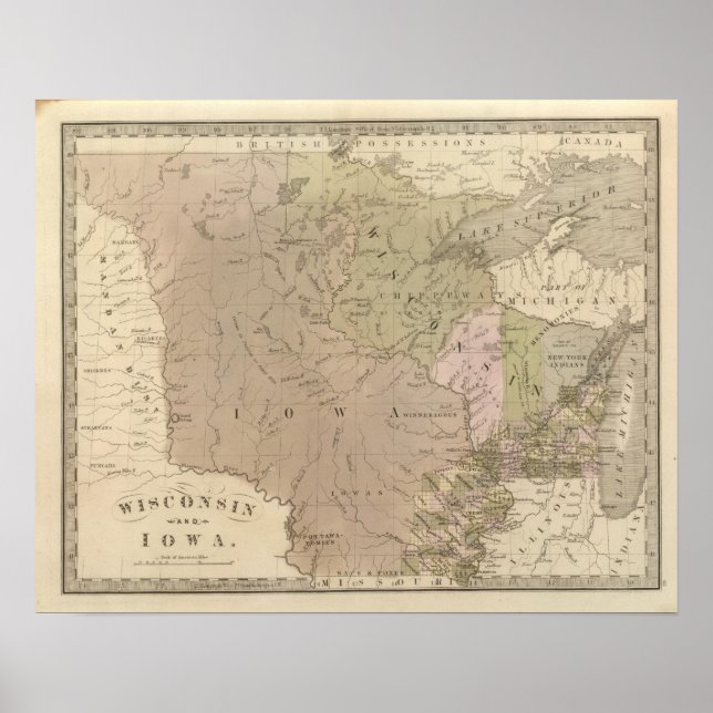 Wisconsin and Iowa Poster (Front)