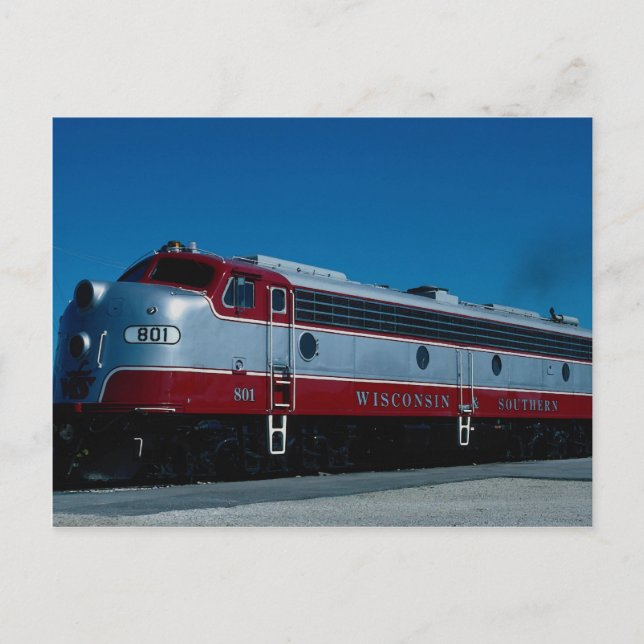 Wisconsin and Southern, EME E-8a Postcard (Front)