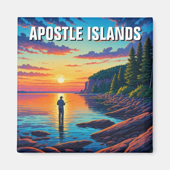 Wisconsin Apostle Islands Sunset Magnet (Front)