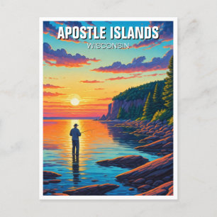 Wisconsin Apostle Islands Sunset Postcard