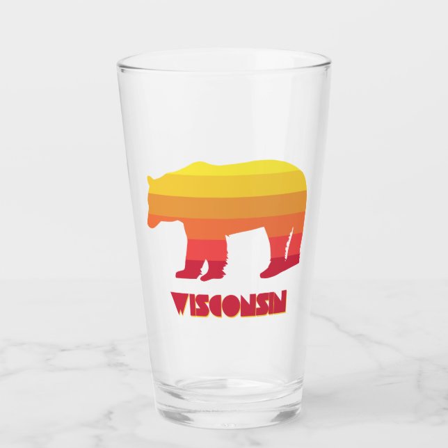 Wisconsin Bear Glass (Front)