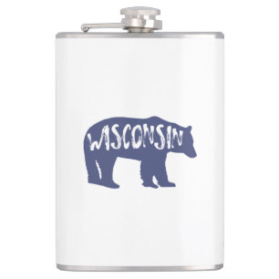 Wisconsin Bear Hip Flask