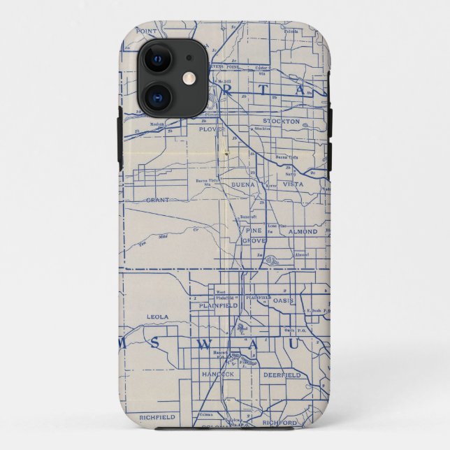 Wisconsin Bicycle Road Map 2 Case-Mate iPhone Case (Back)