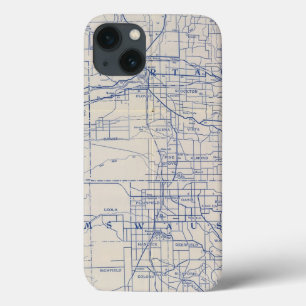 Wisconsin Bicycle Road Map 2 iPhone 13 Case