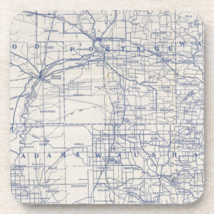 Wisconsin Bicycle Road Map 2 Coaster