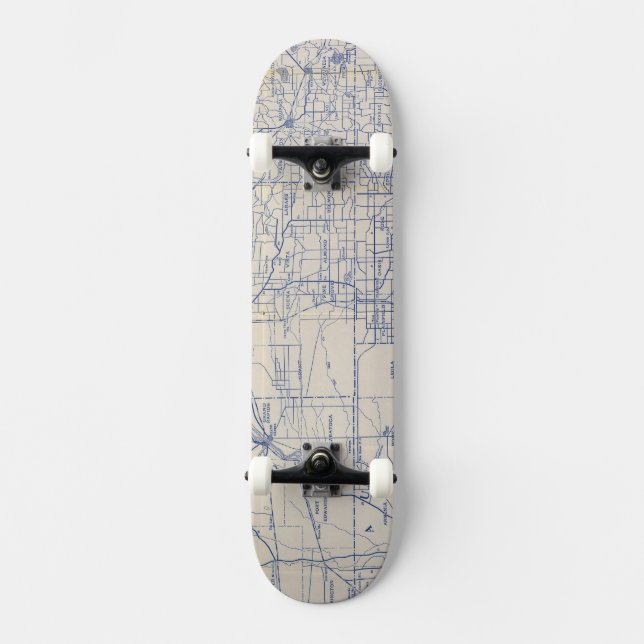 Wisconsin Bicycle Road Map 2 Skateboard (Front)