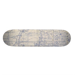 Wisconsin Bicycle Road Map 2 Skateboard