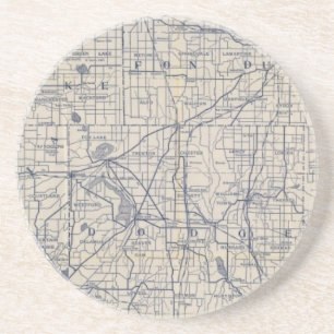 Wisconsin Bicycle Road Map 4 Coaster