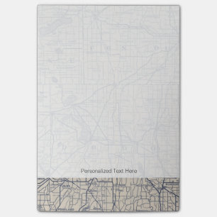 Wisconsin Bicycle Road Map 4 Post-it Notes