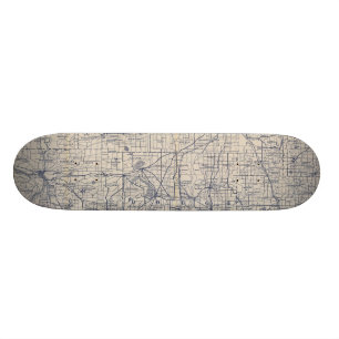 Wisconsin Bicycle Road Map 4 Skateboard