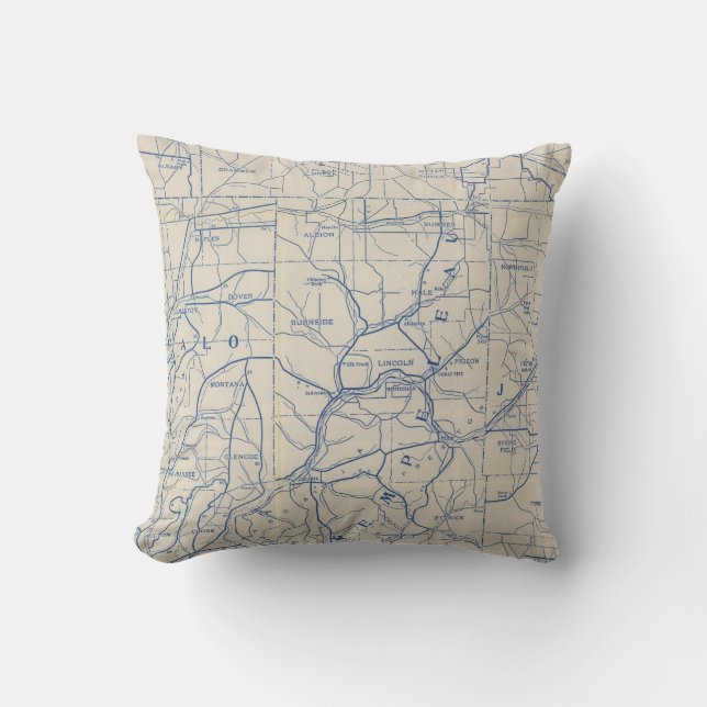 Wisconsin Bicycle Road Map 6 Cushion (Front)