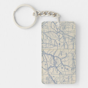 Wisconsin Bicycle Road Map 6 Key Ring