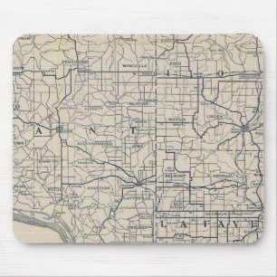 Wisconsin Bicycle Road Map 8 Mouse Mat