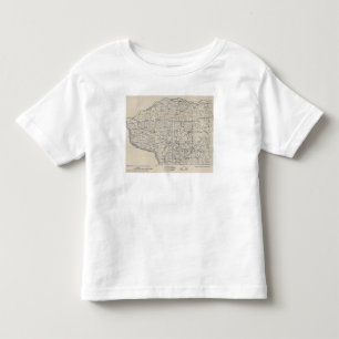 Wisconsin Bicycle Road Map 8 Toddler T-Shirt