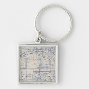 Wisconsin Bicycle Road Map Key Ring