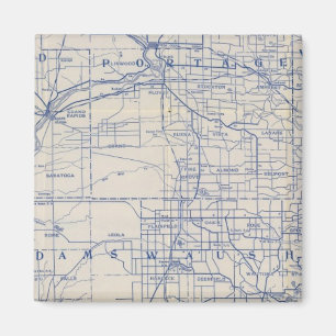 Wisconsin Bicycle Road Map Magnet