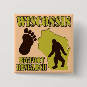 Wisconsin Bigfoot Research 15 Cm Square Badge