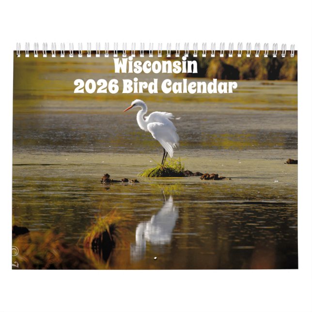 Wisconsin Birds Calendar 2026 (Cover)