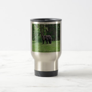 Wisconsin Black bear Travel Mug