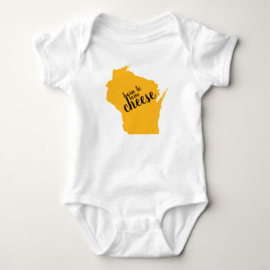 Wisconsin Born to Love Cheese Baby Bodysuit