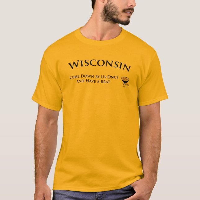Wisconsin Bratwurst Lovers T-shirt (Front)