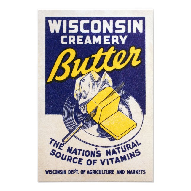 Wisconsin Butter Stamp Poster (Front)
