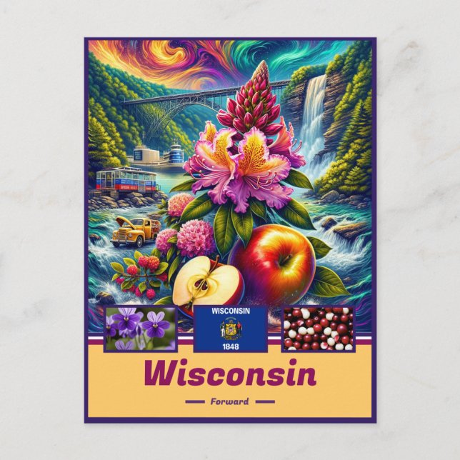 Wisconsin Captivating Charm: Landmark Postcard (Front)