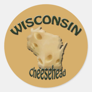 Wisconsin Cheesehead  Cheese Sticker