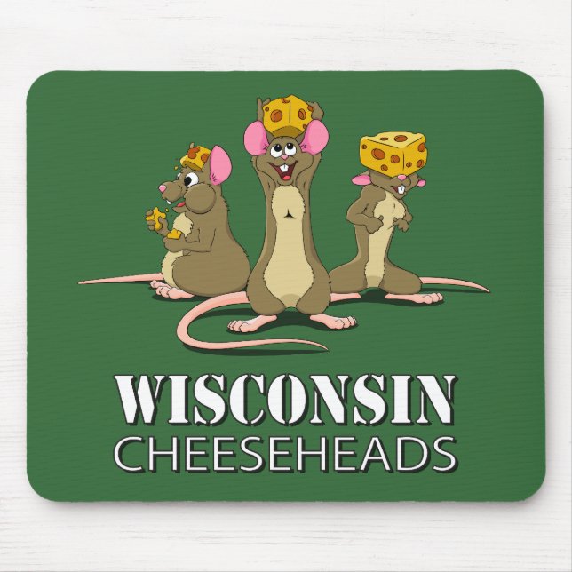 Wisconsin Cheesehead Mice Mouse Mat (Front)