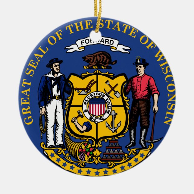 Wisconsin* Christmas Ornaments (Front)