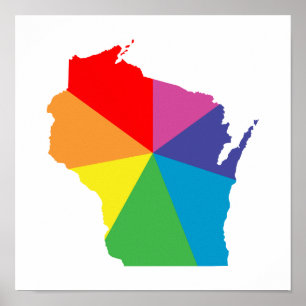 wisconsin colour burst poster