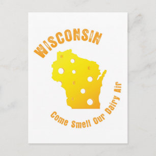 Wisconsin Come Smell Our Dairy Air Postcard
