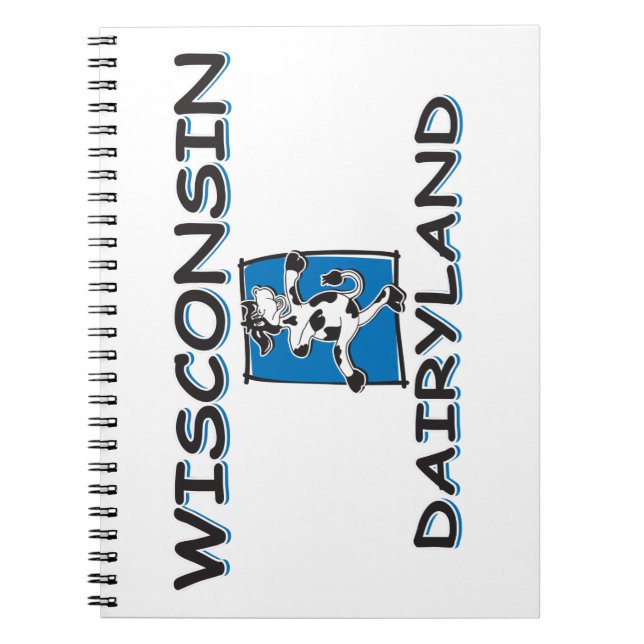 Wisconsin-Dairyland-Cartoon-Cows Notebook (Front)