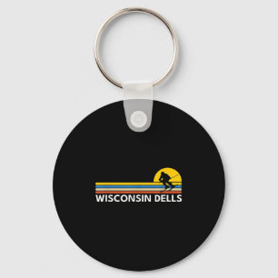 Wisconsin Dells Vintage Retro Souvenirs Skiing Key Ring