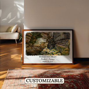 Wisconsin Dells Wisconsin Poster, Watercolor Poster